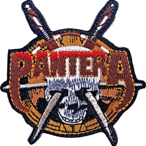 Pantera - Skull Knives Woven Patch in the group MERCHANDISE / Merch / Hårdrock at Bengans Skivbutik AB (5538249)