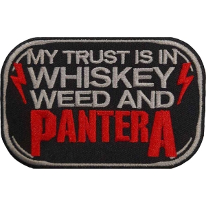Pantera - Whiskey Woven Patch in the group MERCHANDISE / Merch / Hårdrock at Bengans Skivbutik AB (5538252)