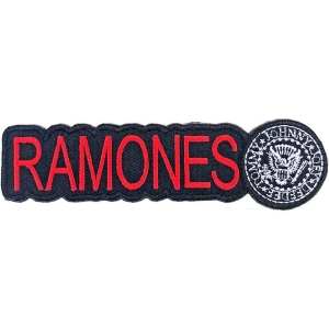 Ramones - Logo & Seal Woven Patch in the group MERCHANDISE / Merch / Punk at Bengans Skivbutik AB (5538332)