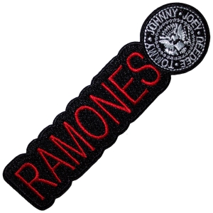 Ramones - Logo & Seal Woven Patch in the group MERCHANDISE / Merch / Punk at Bengans Skivbutik AB (5538332)