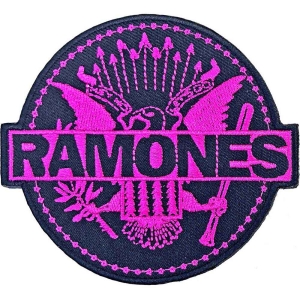 Ramones - Pink Seal Woven Patch in the group MERCHANDISE / Merch / Punk at Bengans Skivbutik AB (5538335)