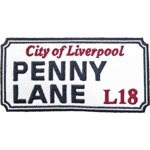 Rock Off - Penny Lane Liverpool Sign Woven Patch in the group OTHER / MK Export CDON Merch at Bengans Skivbutik AB (5538347)