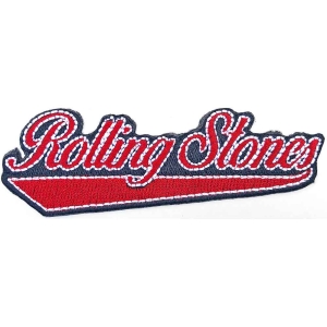 Rolling Stones - Baseball Script Woven Patch in the group MERCHANDISE / Merch / Pop-Rock at Bengans Skivbutik AB (5538355)