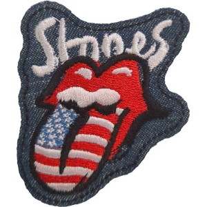 Rolling Stones - Filter Flag Tongue Woven Patch in the group MERCHANDISE / Merch / Pop-Rock at Bengans Skivbutik AB (5538357)
