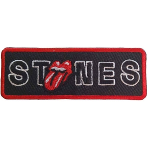 Rolling Stones - Bordered No Filter Licks Woven Patch in the group MERCHANDISE / Merch / Pop-Rock at Bengans Skivbutik AB (5538360)