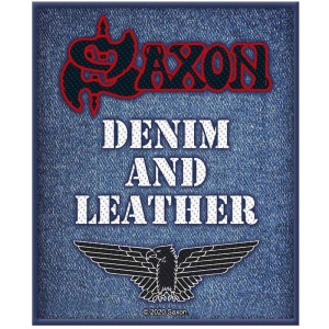 Saxon - Denim & Leather Standard Patch in the group MERCHANDISE / Merch / Hårdrock at Bengans Skivbutik AB (5538396)