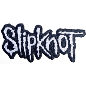 Slipknot - Cut-Out Logo Black Border Woven Patch in the group MERCHANDISE / Merch / Hårdrock at Bengans Skivbutik AB (5538440)