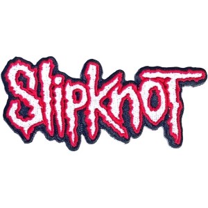 Slipknot - Cut-Out Logo Red Border Woven Patch in the group MERCHANDISE at Bengans Skivbutik AB (5538442)