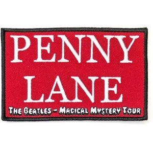 The Beatles - Penny Lane Red Woven Patch in the group MERCHANDISE / Merch / Pop-Rock at Bengans Skivbutik AB (5538493)