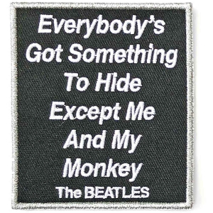 The Beatles - Me And My Monkey Woven Patch in the group MERCHANDISE / Merch / Pop-Rock at Bengans Skivbutik AB (5538495)