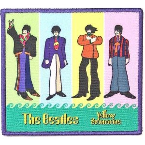The Beatles - Band In Stripes Woven Patch in the group MERCHANDISE / Merch / Pop-Rock at Bengans Skivbutik AB (5538534)