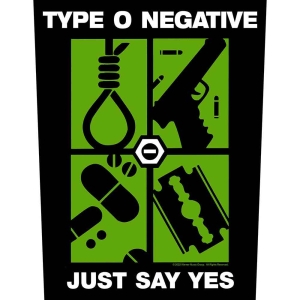 Type O Negative - Just Say Yes Back Patch in the group MERCHANDISE / Merch / Hårdrock at Bengans Skivbutik AB (5538596)