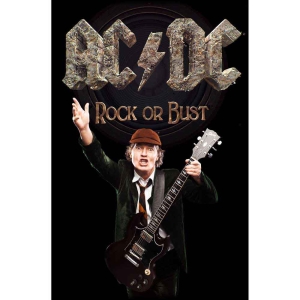 Ac/Dc - Rock Or Bust/Angus Textile Poster in the group MERCH / Minsishops-merch / Ac/Dc at Bengans Skivbutik AB (5538669)