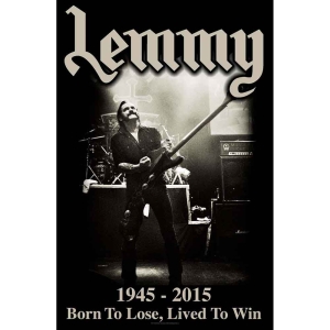 Lemmy - Lived To Win Textile Poster in the group MERCHANDISE / Merch / Hårdrock at Bengans Skivbutik AB (5538728)