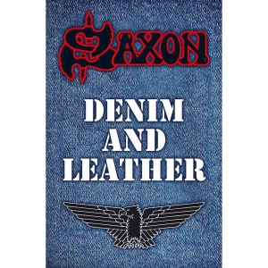Saxon - Denim & Leather Textile Poster in the group MERCHANDISE / Merch / Hårdrock at Bengans Skivbutik AB (5538765)