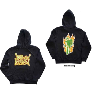 Billie Eilish - Airbrush Flames Blohsh Uni Hood in the group MERCHANDISE / Hoodies / Nyheter / Pop-Rock at Bengans Skivbutik AB (5541002r)