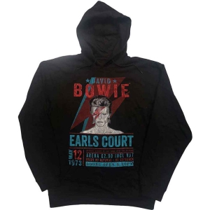David Bowie - Earls Court '73 Uni Bl Eco Hood:  S in the group MERCHANDISE / Hoodies / Nyheter / Pop-Rock at Bengans Skivbutik AB (5541394r)
