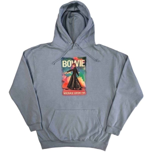 David Bowie - Moonage 11 Fade Uni Lht Blue Hood:  S in the group MERCHANDISE / Hoodies / Pop-Rock at Bengans Skivbutik AB (5541408r)