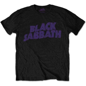 Black Sabbath - Vintage Wavy Logo Uni Bl in the group MERCHANDISE / T-shirt / Nyheter / Hårdrock at Bengans Skivbutik AB (5541501r)