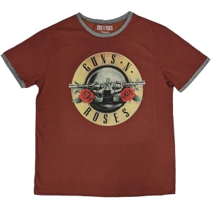 Guns N Roses - Classic Logo Ringer Uni Red     (L) in the group MERCHANDISE / T-shirt / Heavy Metal at Bengans Skivbutik AB (5542160)