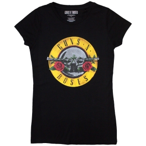 Guns N Roses - Classic Bullet Logo Skinny Lady Bl    M in the group MERCHANDISE / T-shirt / Hårdrock at Bengans Skivbutik AB (5542218r)