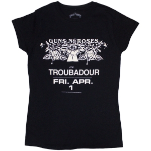 Guns N Roses - Troubadour Flyer Lady Bl    S in the group MERCHANDISE / T-shirt / Hårdrock at Bengans Skivbutik AB (5542273r)