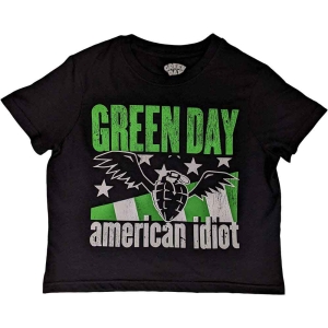 Green Day - American Idiot Wings Lady Bl Crop Top:  in the group MERCHANDISE / T-shirt / Punk at Bengans Skivbutik AB (5543158r)