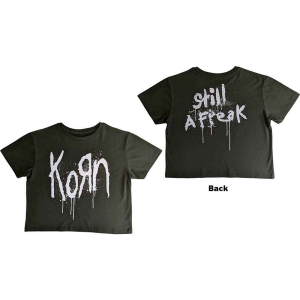 Korn - Still A Freak Lady Green Crop Top:  in the group MERCHANDISE / T-shirt / Hårdrock at Bengans Skivbutik AB (5543167r)