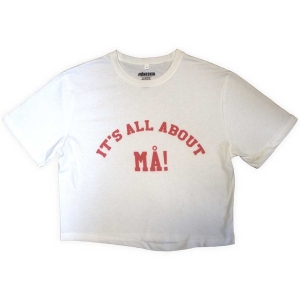 Maneskin - It's All About Ma! Lady Wht Crop Top: in the group MERCHANDISE / T-shirt / Pop-Rock at Bengans Skivbutik AB (5543169r)