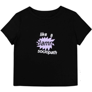 Olivia Rodrigo - Like A Damn Sociopath Lady Bl Crop Top:  in the group MERCHANDISE / T-shirt / Pop-Rock at Bengans Skivbutik AB (5543174r)