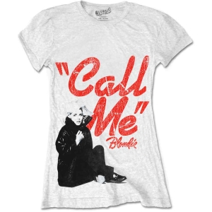 Blondie - Call Me Lady Wht  in the group MERCHANDISE / T-shirt / Nyheter / Pop-Rock at Bengans Skivbutik AB (5543863r)