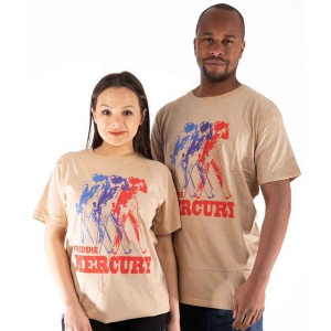 Freddie Mercury - Multi Colour Photo Uni Sand in the group MERCHANDISE / T-shirt / Pop-Rock at Bengans Skivbutik AB (5543987r)