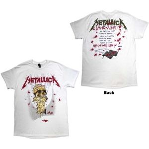 Metallica - One Landmine Uni Wht in the group MERCHANDISE / T-shirt / Hårdrock at Bengans Skivbutik AB (5544774)