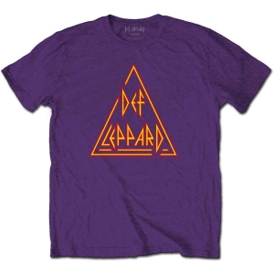 Def Leppard - Classic Triangle Logo Uni Purp  in the group MERCHANDISE / T-shirt / Nyheter / Hårdrock at Bengans Skivbutik AB (5544812r)