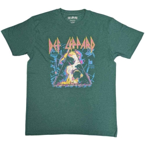 Def Leppard - Hysteria Album Art Uni Green  in the group MERCHANDISE / T-shirt / Nyheter / Hårdrock at Bengans Skivbutik AB (5544815r)