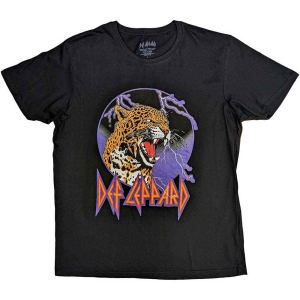 Def Leppard - Lightning Leopard Uni Bl  in the group MERCHANDISE / T-shirt / Nyheter / Hårdrock at Bengans Skivbutik AB (5544820r)