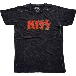 Kiss - Classic Logo Snow Wash Uni Bl  in the group MERCHANDISE / T-shirt / Nyheter / Hårdrock at Bengans Skivbutik AB (5544842r)