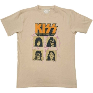 Kiss - Lightning Photo Uni Sand  in the group MERCHANDISE / T-shirt / Nyheter / Hårdrock at Bengans Skivbutik AB (5544888r)