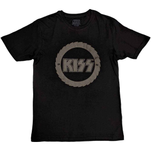 Kiss - Buzzsaw Logo Hi-Build Uni Bl  in the group MERCHANDISE / T-shirt / Nyheter / Hårdrock at Bengans Skivbutik AB (5544891r)