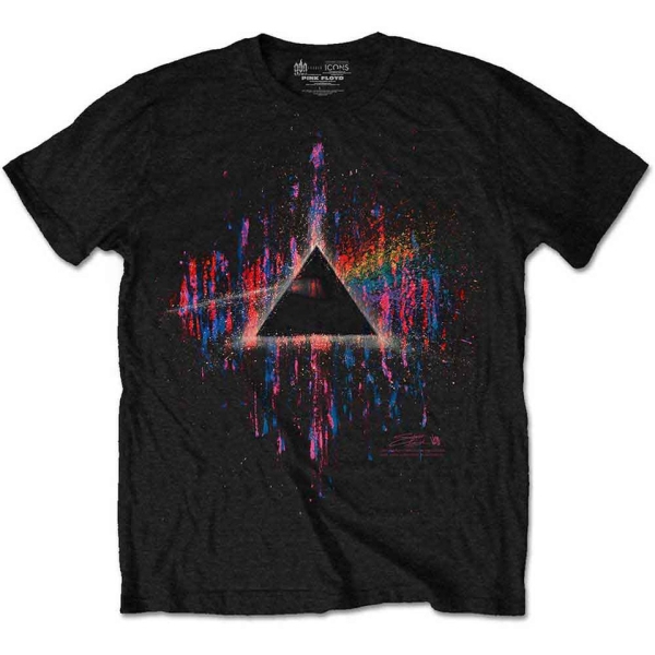 Pink Floyd - Dsotm Pink Splatter Uni Bl T-Shirt in the group MERCH / Clothing / T-shirts at Bengans Skivbutik AB (5545557r)