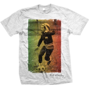 Bob Marley - Rasta Football Slub Uni Grey in the group MERCHANDISE / T-shirt / Nyheter / Reggae at Bengans Skivbutik AB (5546018)