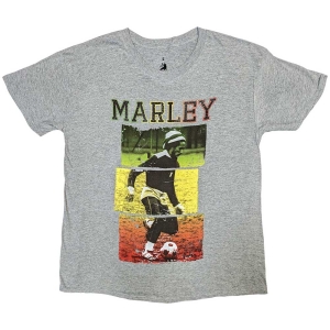 Bob Marley - Football Text Uni Grey  in the group MERCHANDISE / T-shirt / Nyheter / Reggae at Bengans Skivbutik AB (5546031r)