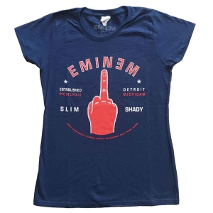 Eminem - Detroit Finger Lady Navy in the group MERCHANDISE / T-shirt / Nyheter / Hip Hop-Rap at Bengans Skivbutik AB (5546040r)