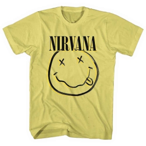 Nirvana - Inverse Happy Face Uni Yell  in the group MERCHANDISE / T-shirt / Nyheter / Pop-Rock at Bengans Skivbutik AB (5546478r)