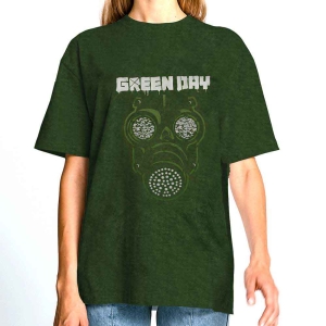 Green Day - Gas Mask Uni Khaki Dip-Dye  in the group MERCHANDISE / T-shirt / Nyheter / Punk at Bengans Skivbutik AB (5547163r)