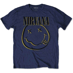 Nirvana - Happy Face Boys T-Shirt Navy in the group MERCHANDISE / Merch / Nyheter / Pop-Rock at Bengans Skivbutik AB (5547683)