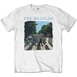 The Beatles - Abbey Road & Logo Boys T-Shirt Wht in the group MERCHANDISE / Merch / Nyheter / Pop-Rock at Bengans Skivbutik AB (5548638r)