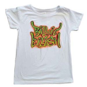 Billie Eilish - Graffiti Girls Wht Skinny Fit in the group MERCHANDISE / Merch / Nyheter / Pop-Rock at Bengans Skivbutik AB (5548651r)