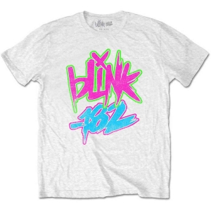 Blink-182 - Neon Logo Boys T-Shirt Wht in the group MERCHANDISE / Merch / Nyheter / Punk at Bengans Skivbutik AB (5548656r)
