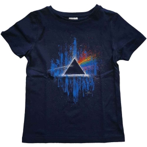 Pink Floyd - Dsotm Blue Splatter Boys T-Shirt Navy in the group MERCHANDISE / Merch / Nyheter / Pop-Rock at Bengans Skivbutik AB (5548690r)